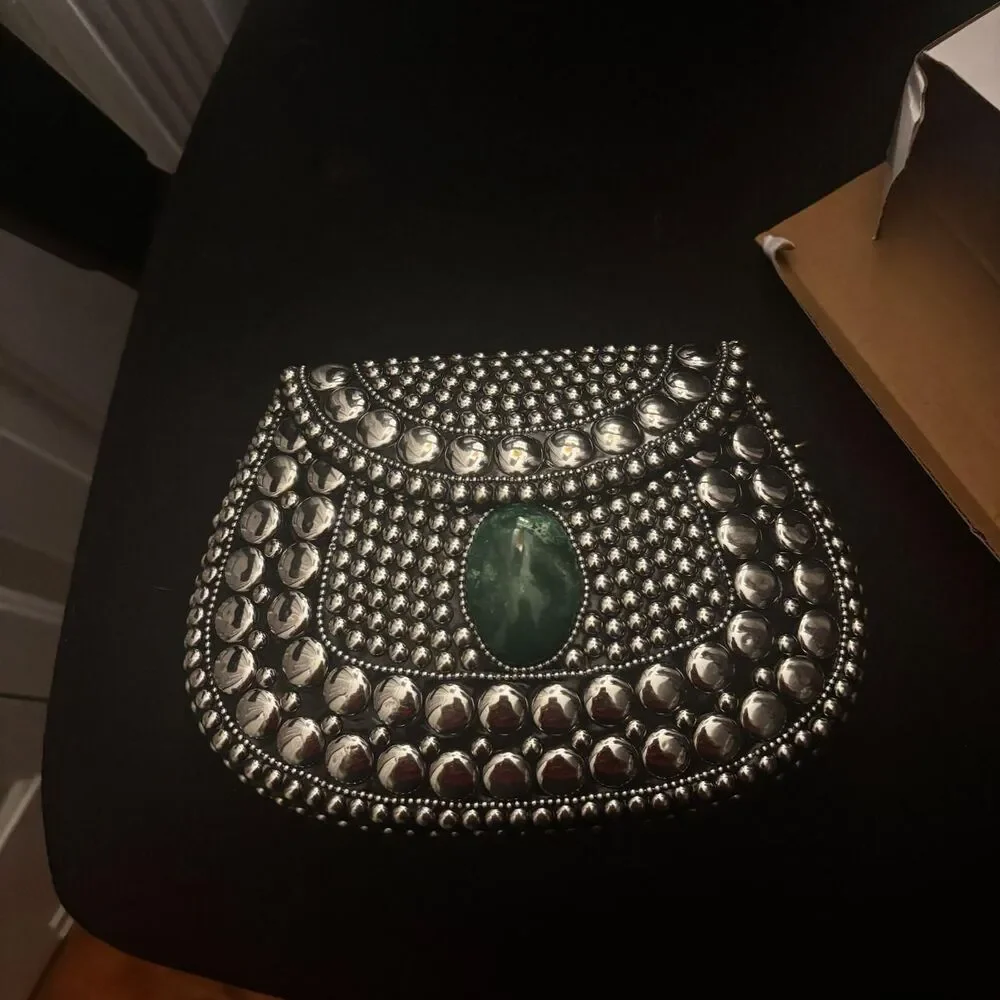 Ramla Women's Silver and Black Bag